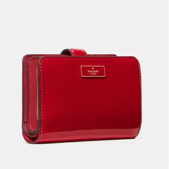 Kate Spade Bridget Patent Medium Compact Bifold Wallet NWT - Picture 2 of 3